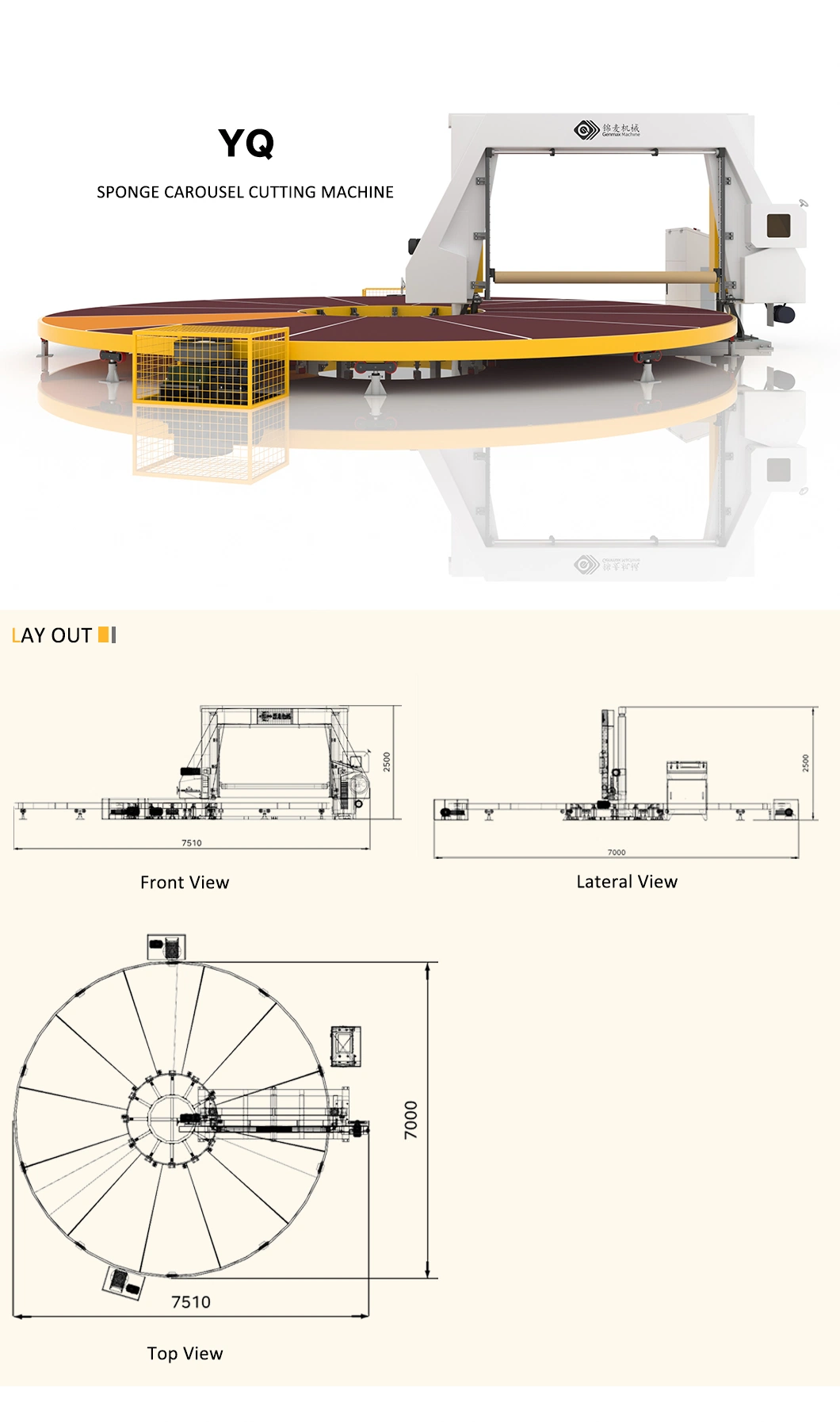 Carrousel Splitting Foam Cutting Machine Supplier