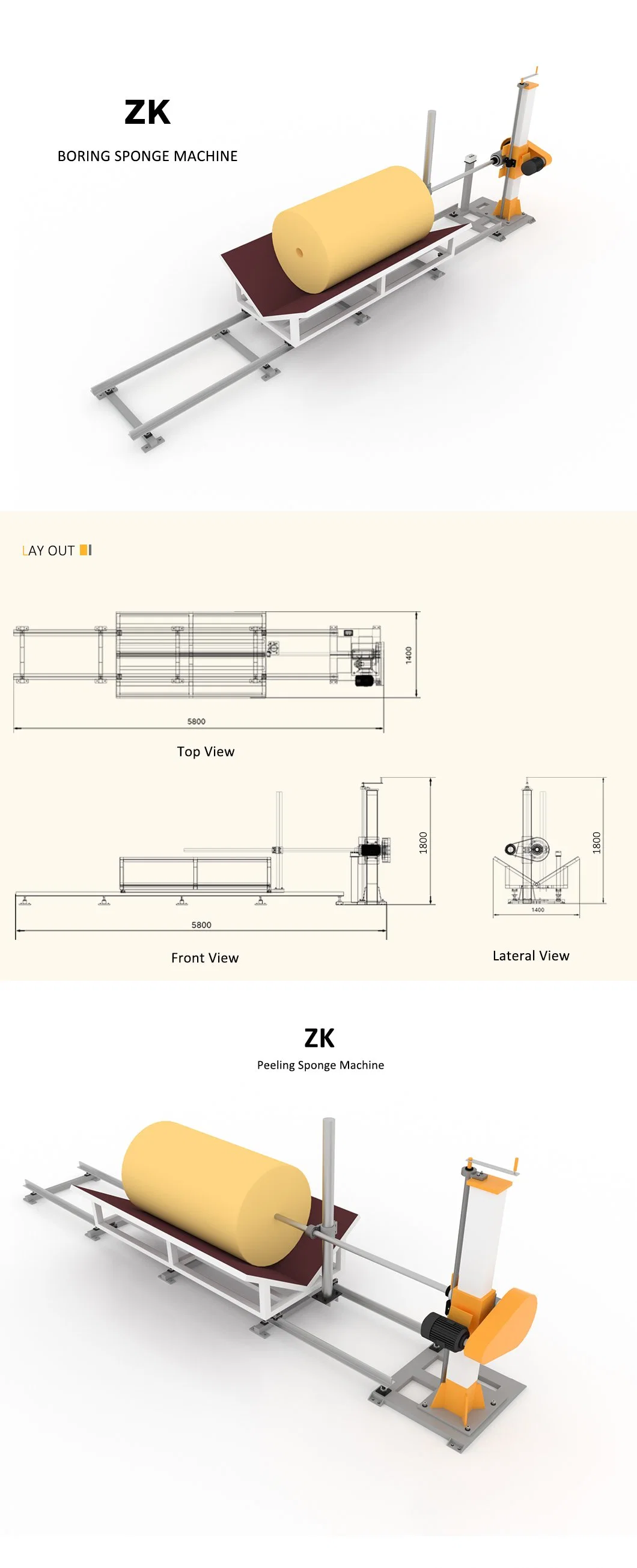 Sponge Foam Cutrting Boring Horizontal Machine Foam Sponge Cutting Machine Zk