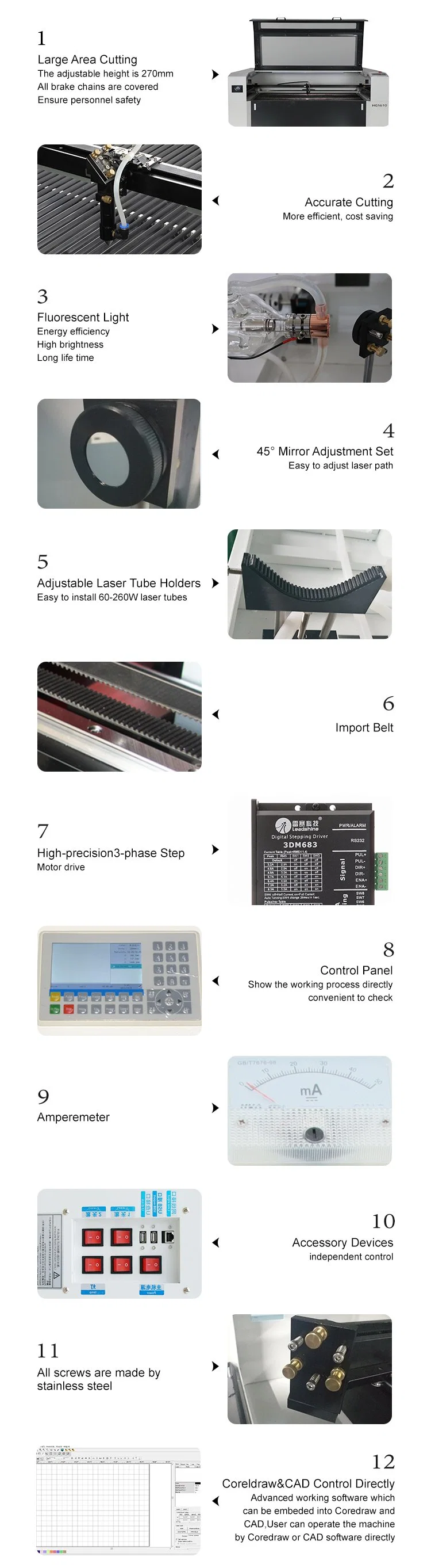 High Precision Lihua Eva Foam Mdf Wood Cut Ruida Laser Cnc Cutting Machine