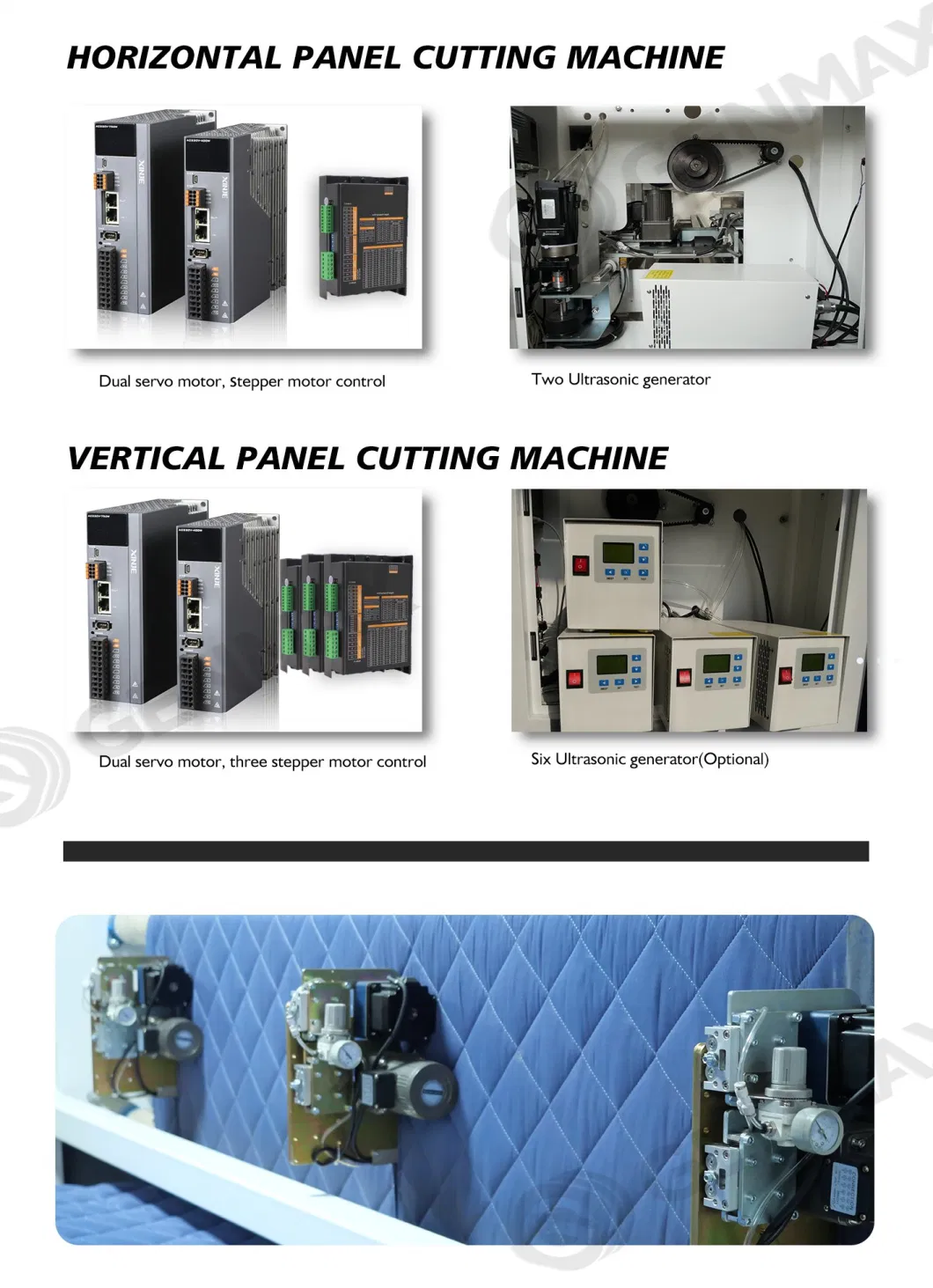 Ultrasonic Automatic Horizontal and Vertical Panel Cutting Machine Genmax