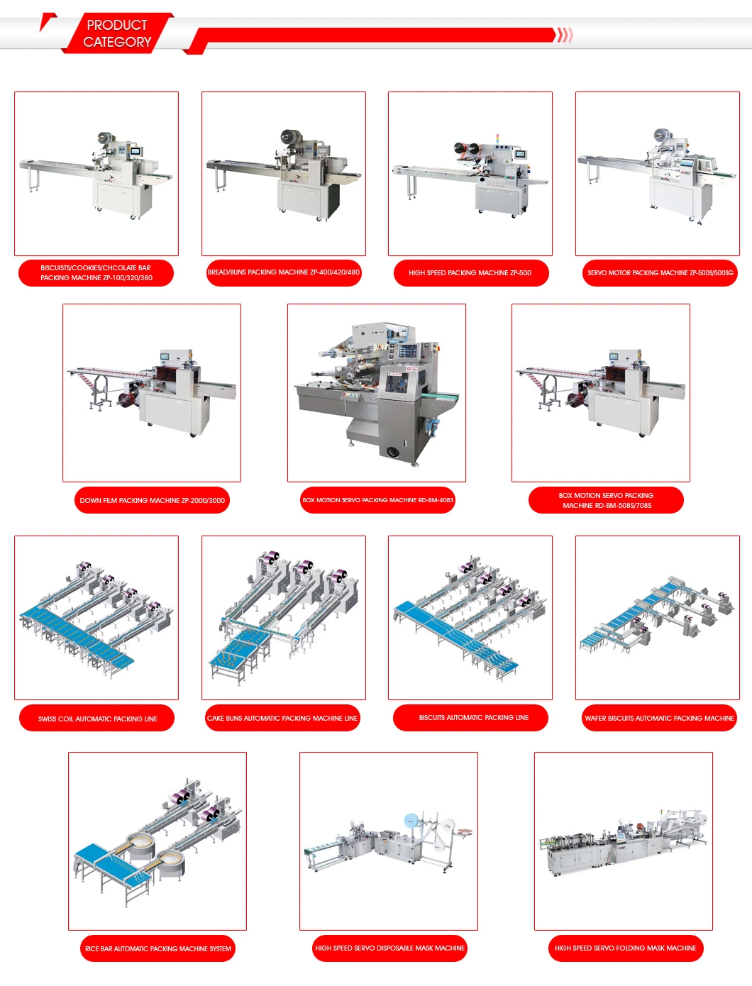 Biscuits Bread Bread Cake Full Servo Motor Controlled Autoamtic Snack Bakery Food Packaging Machine Manufacturer