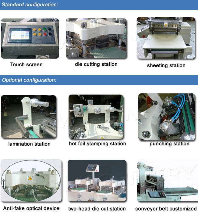 High Speed Flatbed Die Cutter/ Cutting Machine / Sheeter for Label Paper, Film, Foam, Velcro Sticker Roll (300 times/min)