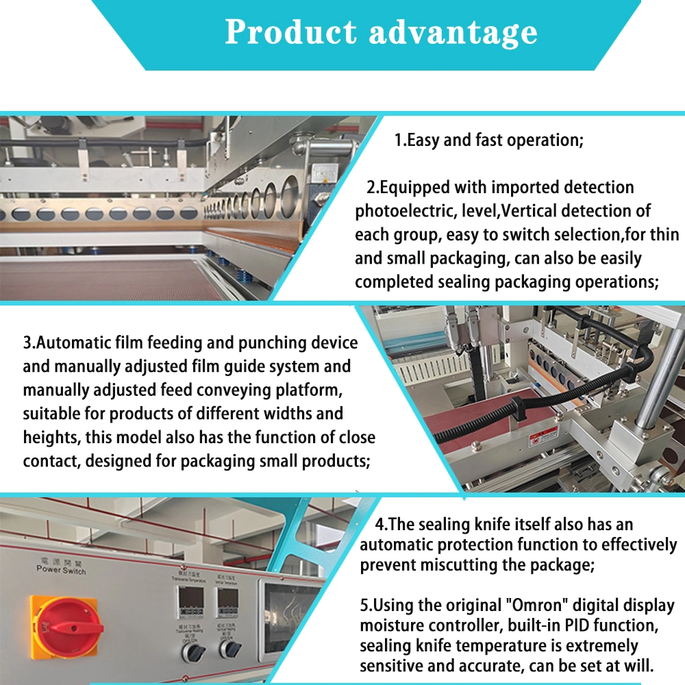 Vertical up and Down POF Film Bag Sealing and Cutting Machine Carton Bag Heat Shrink Packaging Machine Automatic Packaging Unit