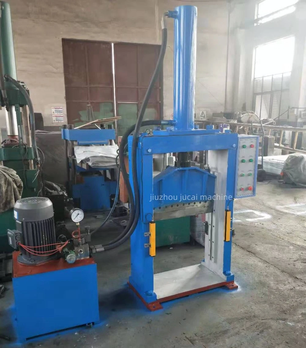 Hydraulic Rubber Bale Cutter Machinery, Vertical Blade Rubber Guillotine Bale Cutter, Plastic Film Roll Cutter, Rubber Material Cutting Machine