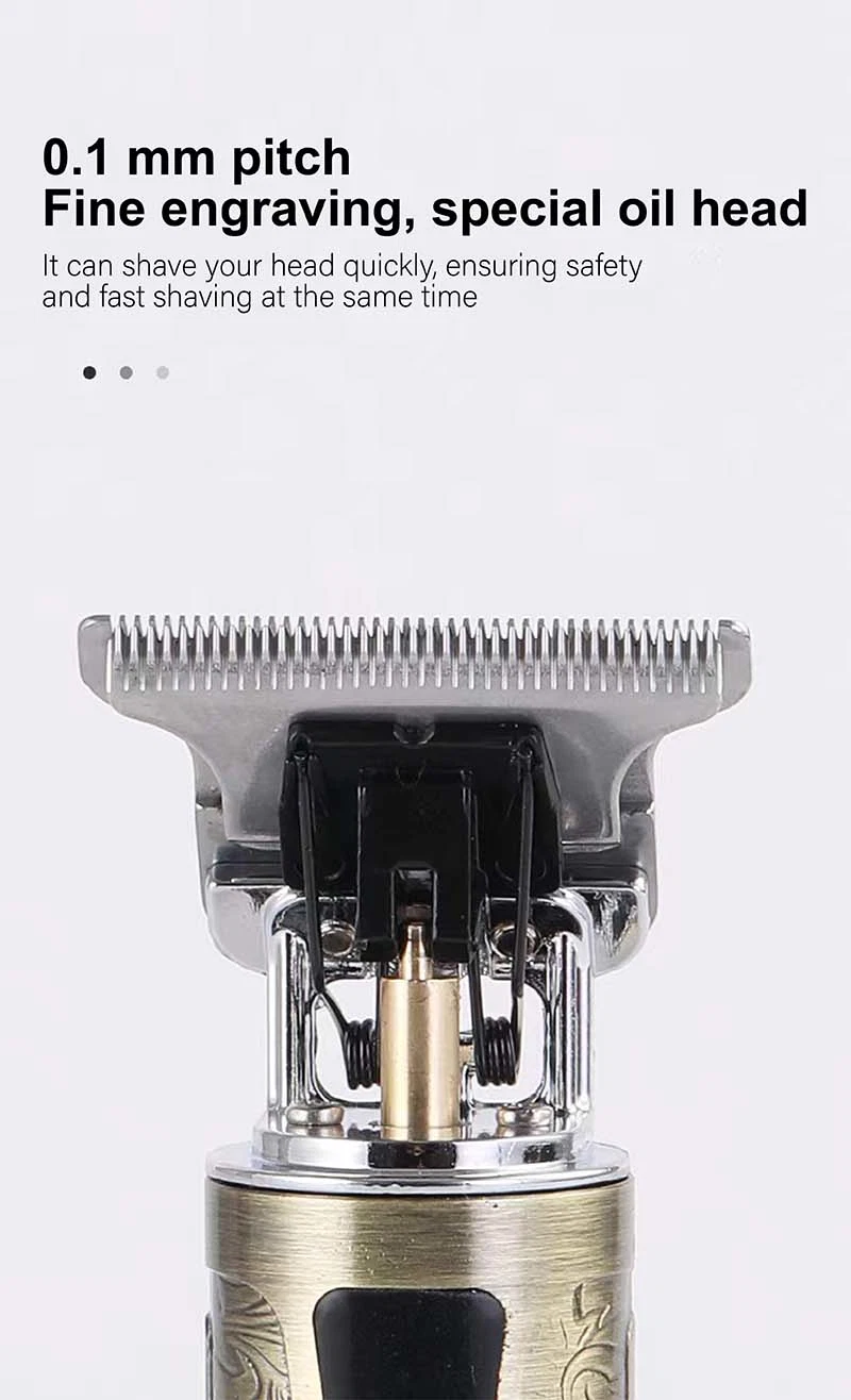 New Product Barber Professional Hair Electric Cordless LCD Hair Trimmer Gold Silver Hair Cutting Machine