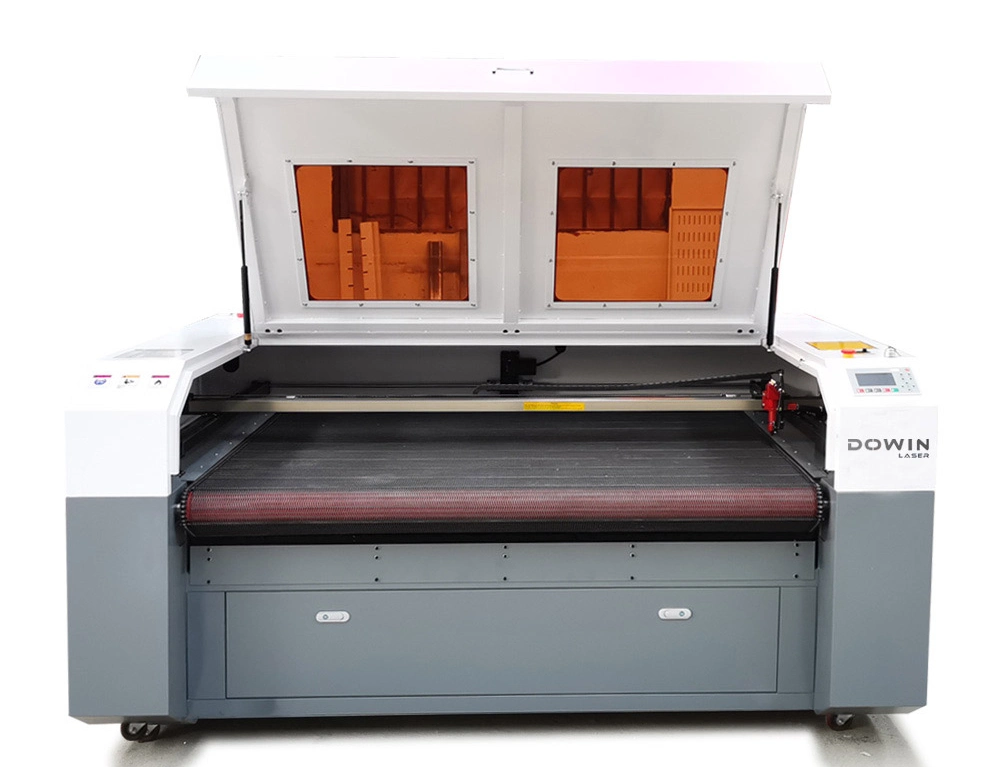 80W 100W Auto Feeding CO2 Laser Cutting Engraving Machine for Fabric Leather Cloth Microfiber CNC Laser Machine Cut T-Shirt