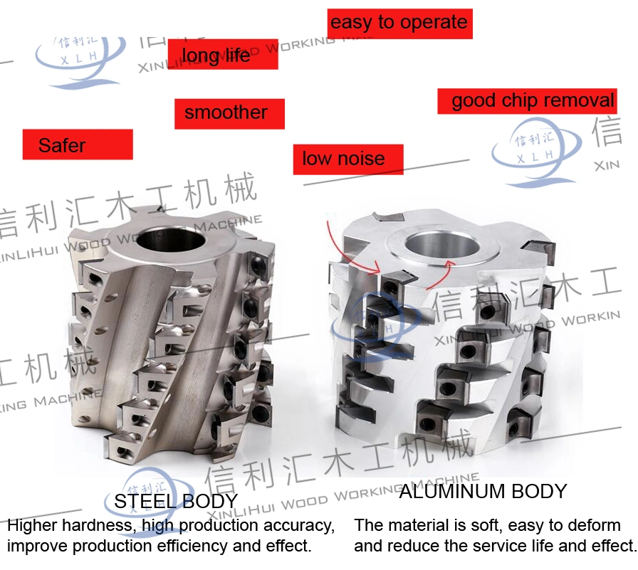 Spiral Cutterhead/ Cutter Can Be Fits in Vertical Machine, Copy Milling Machine, 4-Side Moulders Cutting Blade Applicable Wood Working Machines, Copy-Mill Blade