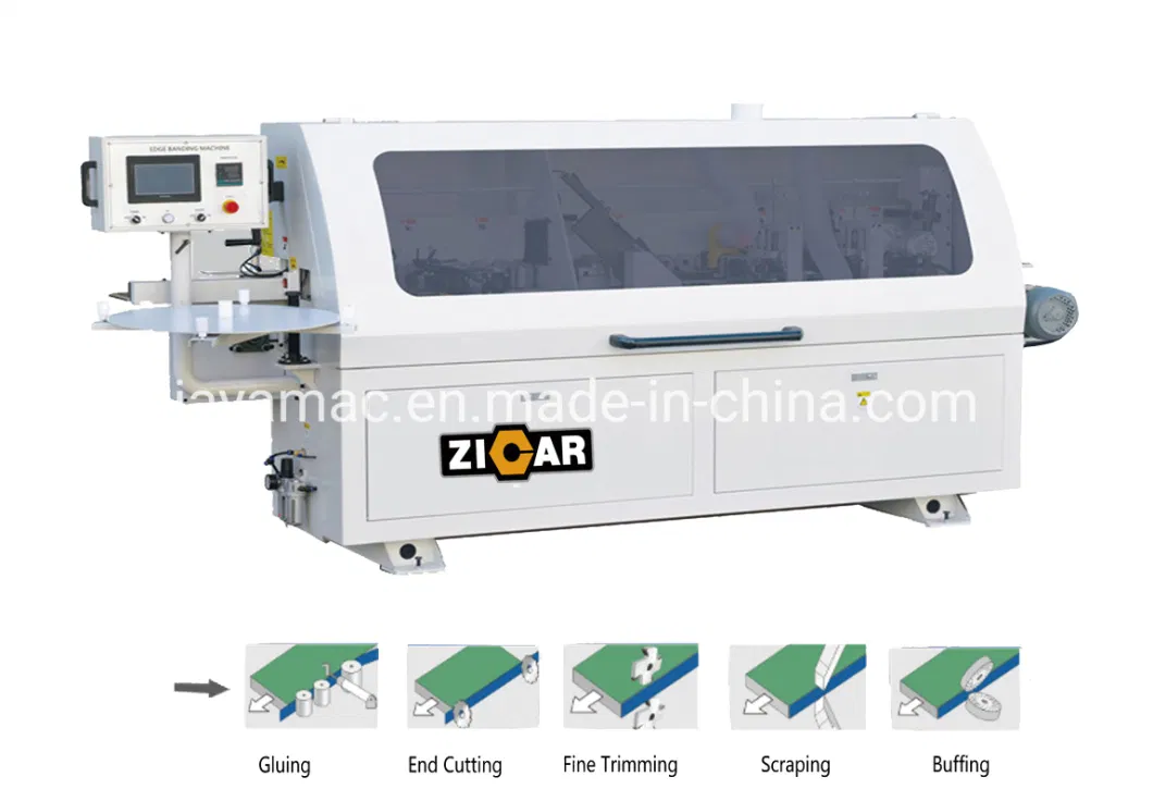 ZICAR auto edge banders automatic curve edge bander machine with fine trimming