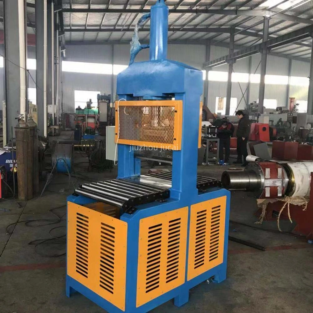 Rubber Hydraulic Vertical Bale Cutter Machine, Plastic Film Cutter, Rubber Slab Cutter, Hydraulic Guillotine Rubber Blade Cutter, Rubber Sheet Cutter Machine