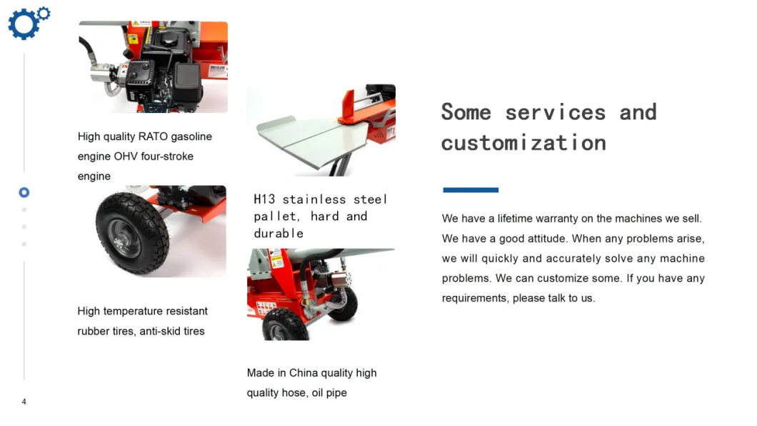 Horizontal Fast Wood Splitter Small Automation Forestry Machinery Orchard Wood Processing Machine