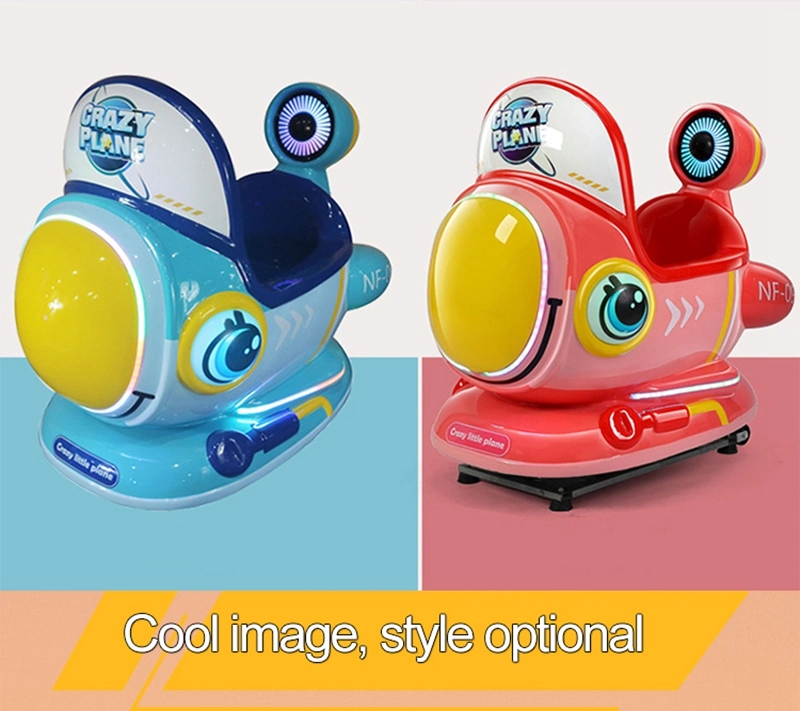 Crazy Small Aircraft Fiberglass 3D Interactive Children Electric Kiddie Rides Swing Game Machine