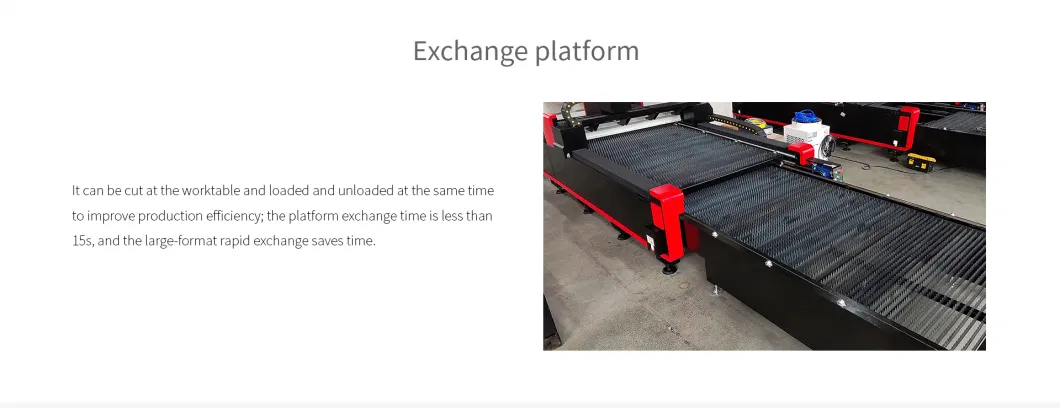 CNC Fiber Laser Cutting Machine with Separate Electric Cabinet and Exchangeable Table for Metal Sheet Metal Plate