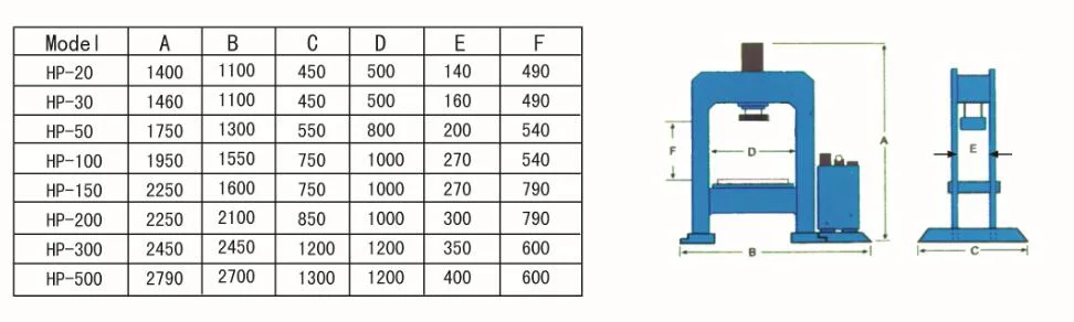 100 ton Hydraulic Press Machine Hydraulic Press HP100 with CE