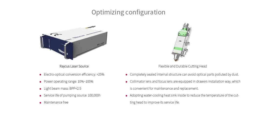 CNC Fiber Laser Cutting Machine with Separate Electric Cabinet and Exchangeable Table for Metal Sheet Metal Plate