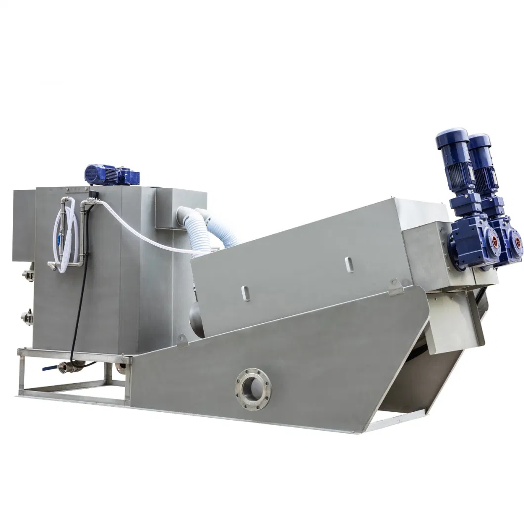 Volute SS304 Screw Press Manufacturer Sludge Dewatering Machine