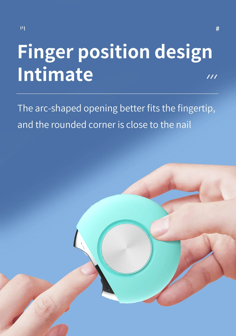 Free Finger Position Design Dry Battery Power USB Supply Electric Automatic Rotating Nail Clipper