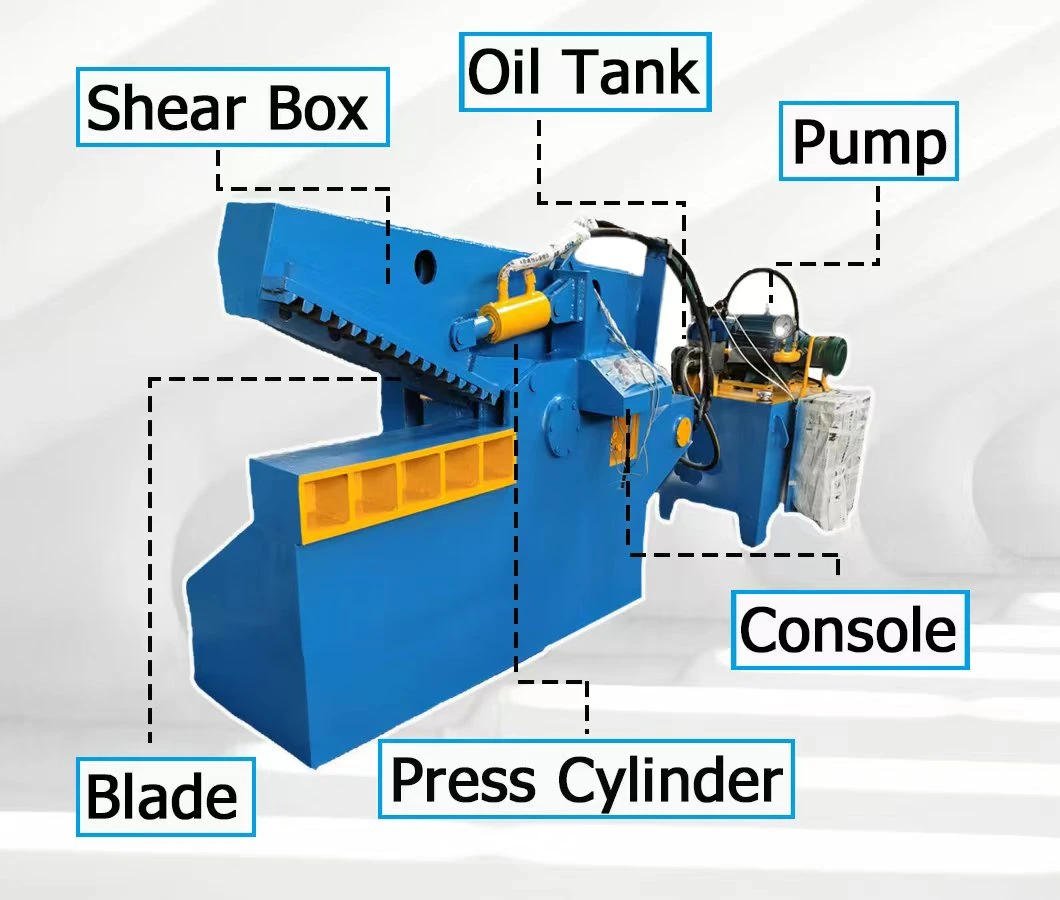 Semi-Auto Small Hydraulic Scrap Metal Alliagtor/Gantry/Container Recycling Shear for Cutting Aluminum Sheet Plate