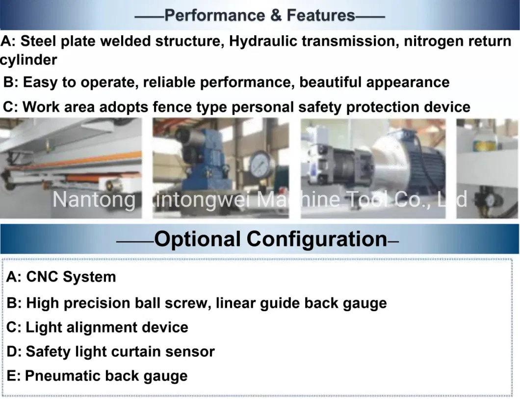 High Quality CNC QC12K Steel Sheet Hydraulic Metal Swing Shearing Machine