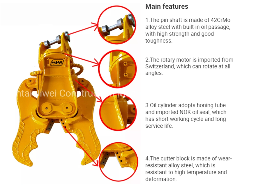 High Quality Hydraulic Demolition Crusher Shear Scrap Metal Shear for Sale