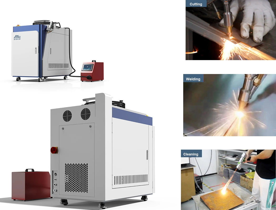 Stainless Steel Aluminum 4 In1 Metal Sheet Soldadura Laser Welder 3000W 2kw Portable Rust Removal Small Fiber Laser Cutting Cleaning Welding Machine Price 1500W