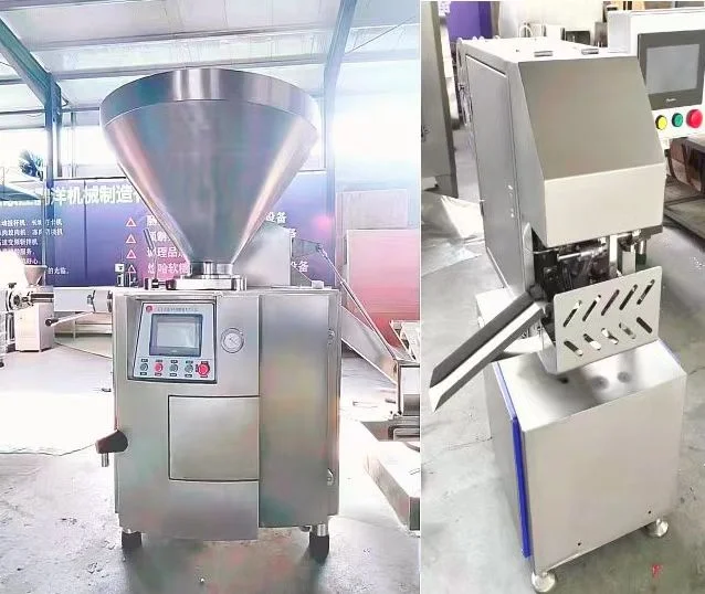 Meat Stuffing Making Processing Maker/Industrial Automatic 9.5kw Zg6500 Sausage Ham Clipping Tying Stuffer Filling Machine Price/2023 New Bologna Hotdog Clipper