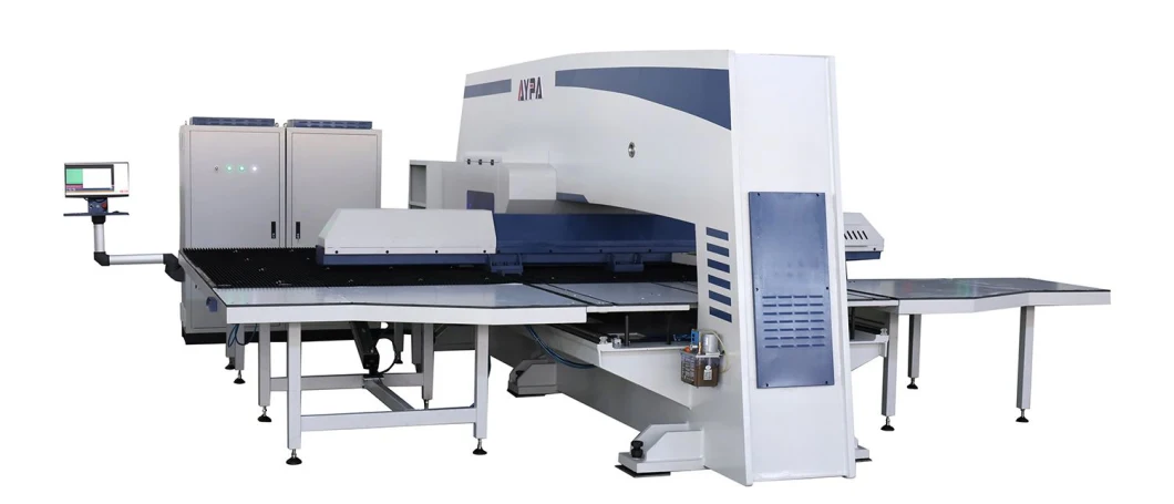 Multi-Functional 4 Auto Index Tool Punching Machine, Pressing Perforating Shearing Metal Panel and Printing Words