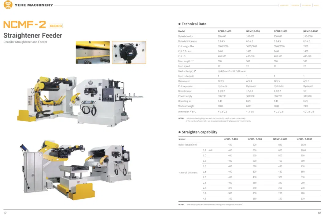 Hydraulic Nc 3 in 1 Unit Sheet Metal Automatic Feeding System Equipment Stamping Sheet Metal in Stamping Press Machine