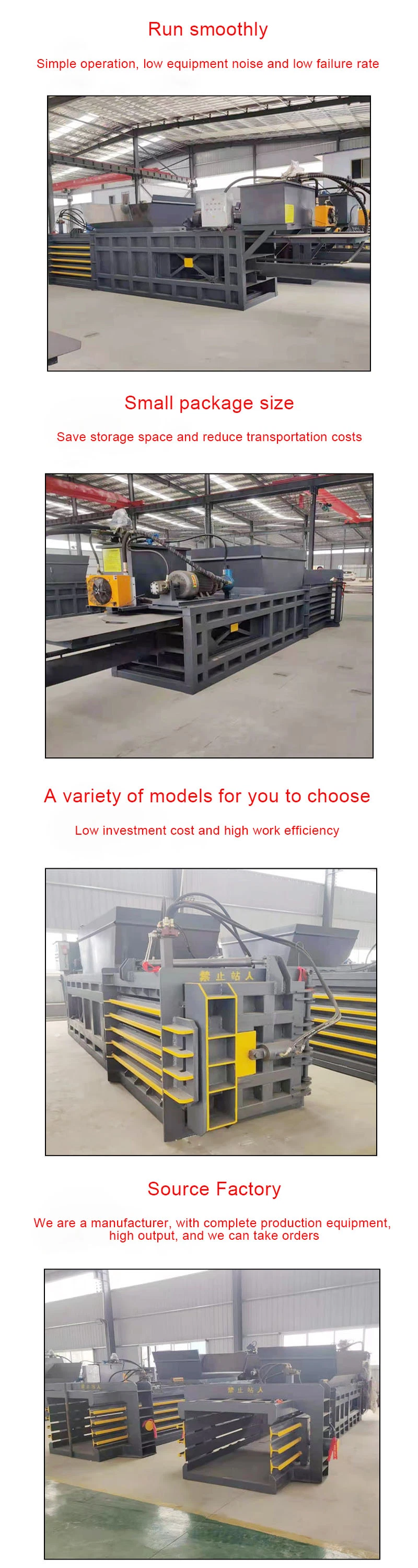 Hydraulic Cardboard Baling Press Equipment