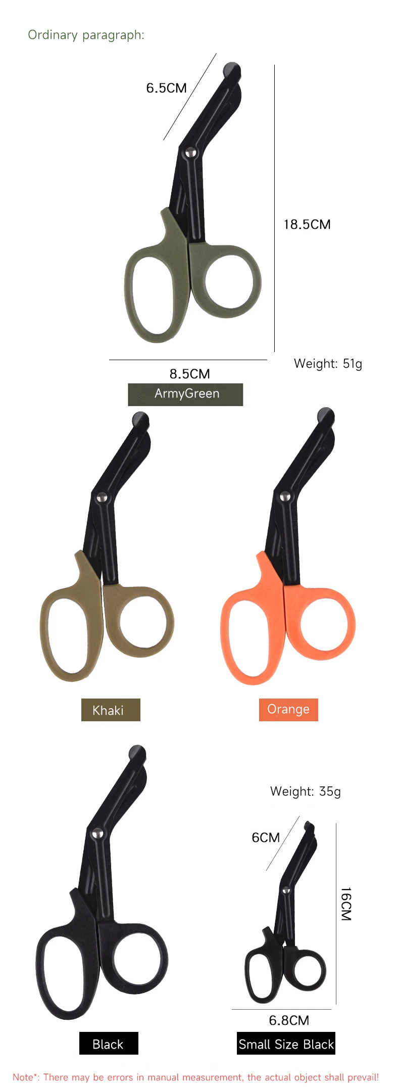 High Quality Multi-Purpose Nursing Trauma Shears Easy to Cut