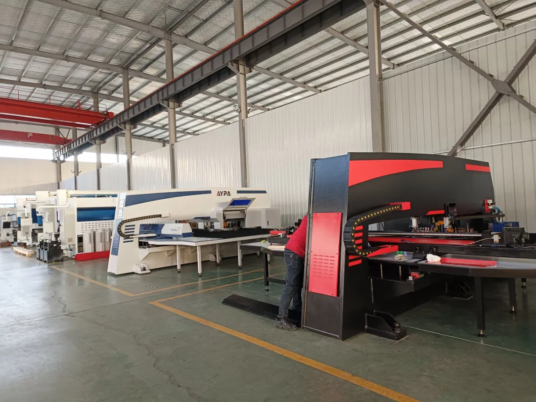 Batch Processing Metal Sheet, Full Electro Servo CNC Turret Punch Machine with Stamping, Cutting, Rolling and Forming Function