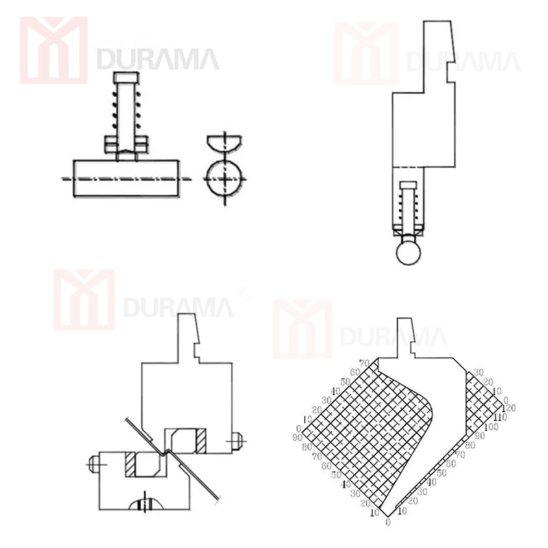 ISO&Ce in Stock Amada 835mm Amada Type Press Brake Tooling, Punch Press Tooling, Goose Neck Tools Bending Die Punches