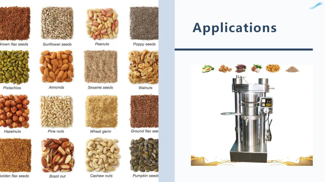 Factory Direct Selling Mustard/Almond/Sesame/Palm Kernel/Peanut/Sunflower Seed Hydraulic Oil Press Equipment