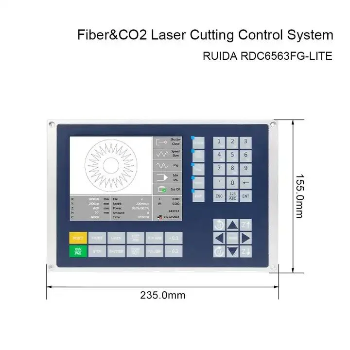 Ruida Rdc6563fg-Lite CNC Fiber CO2 Laser Cutting Control System