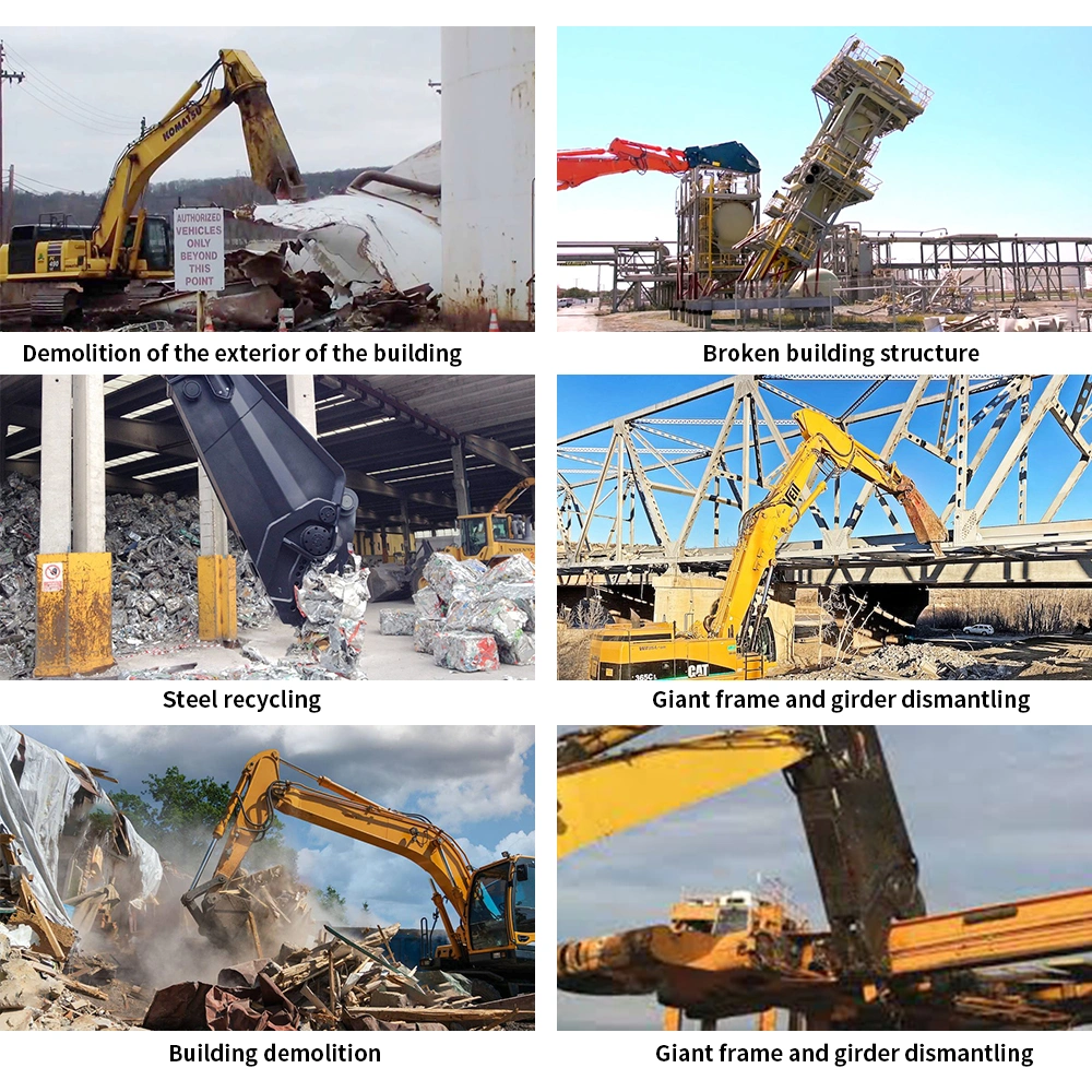 4-50 Ton Excavator Mounted Hydraulic Demolition Excavator Shears for Sale