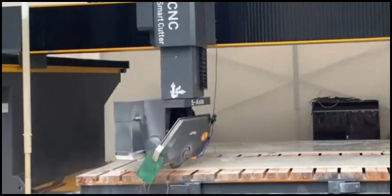 Italian System 5 Axis CNC Bridge Saw Automatic Marble Granite Quartz Slab Milling Machinery Kitchen Sink Countertop Making Stone Cutting Machine Factory Price