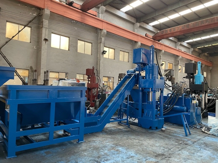 Automatic Hydraulic Aluminum Shavings Cuttings Chips Metal Briquette Making Machine