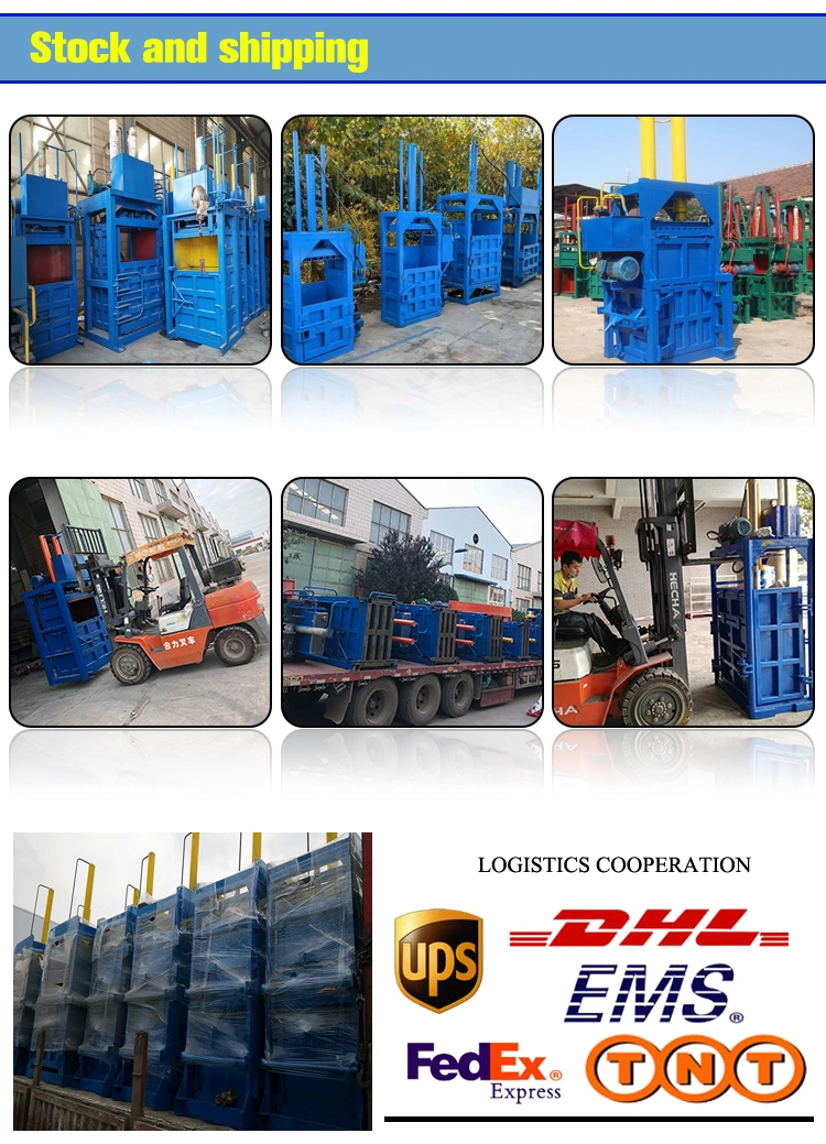 Small Vertical Hydraulic Baler Machine Cotton Baling Press with CE Certification