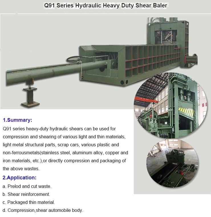 Hydraulic Guillotine Metal Shear Machine Steel Sheet Plate Iron Recycling Shear