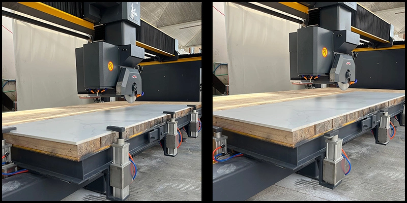 Italian System 5 Axis CNC Bridge Saw Automatic Marble Granite Quartz Slab Milling Machinery Kitchen Sink Countertop Making Stone Cutting Machine Factory Price