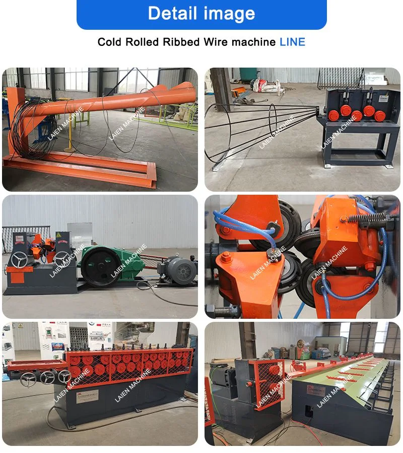 Deformed Steel Wire Rod Making Production Line 4-12mm Three Side Cold Ribbed Wire Making Machines