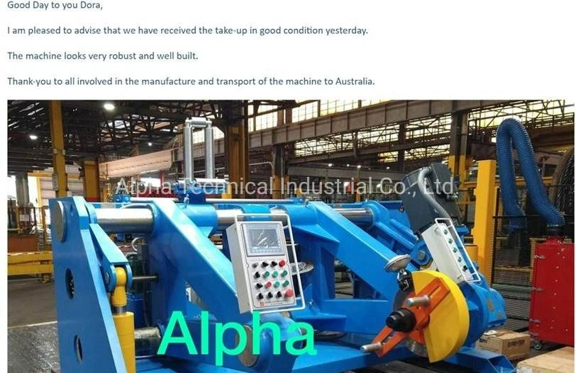 Cable Drum Winding Hydraulic Cantilever Take-up Machine with Traverse for