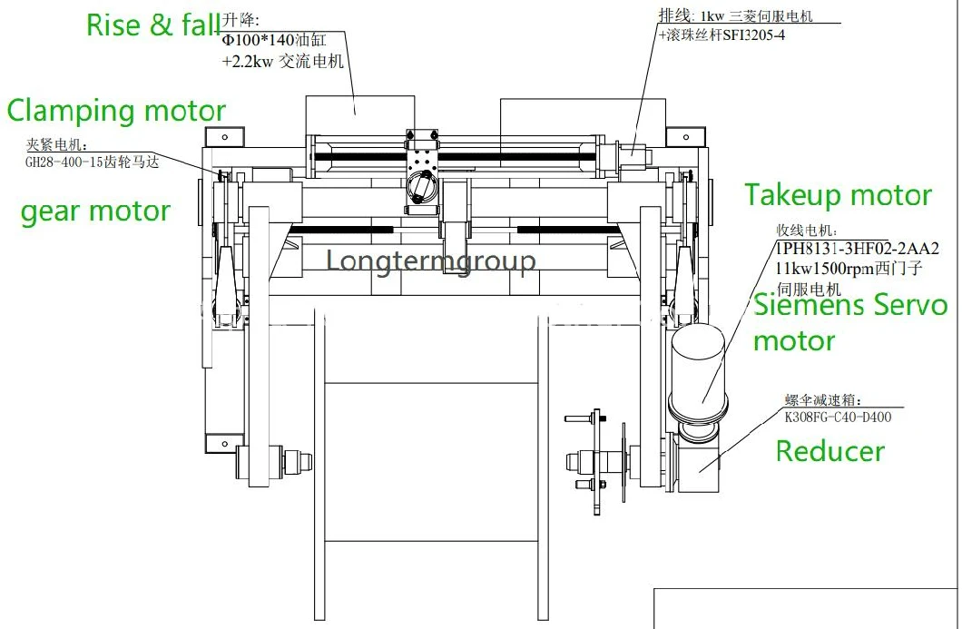 Cable Drum Winding Hydraulic Cantilever Take-up Machine with Traverse for