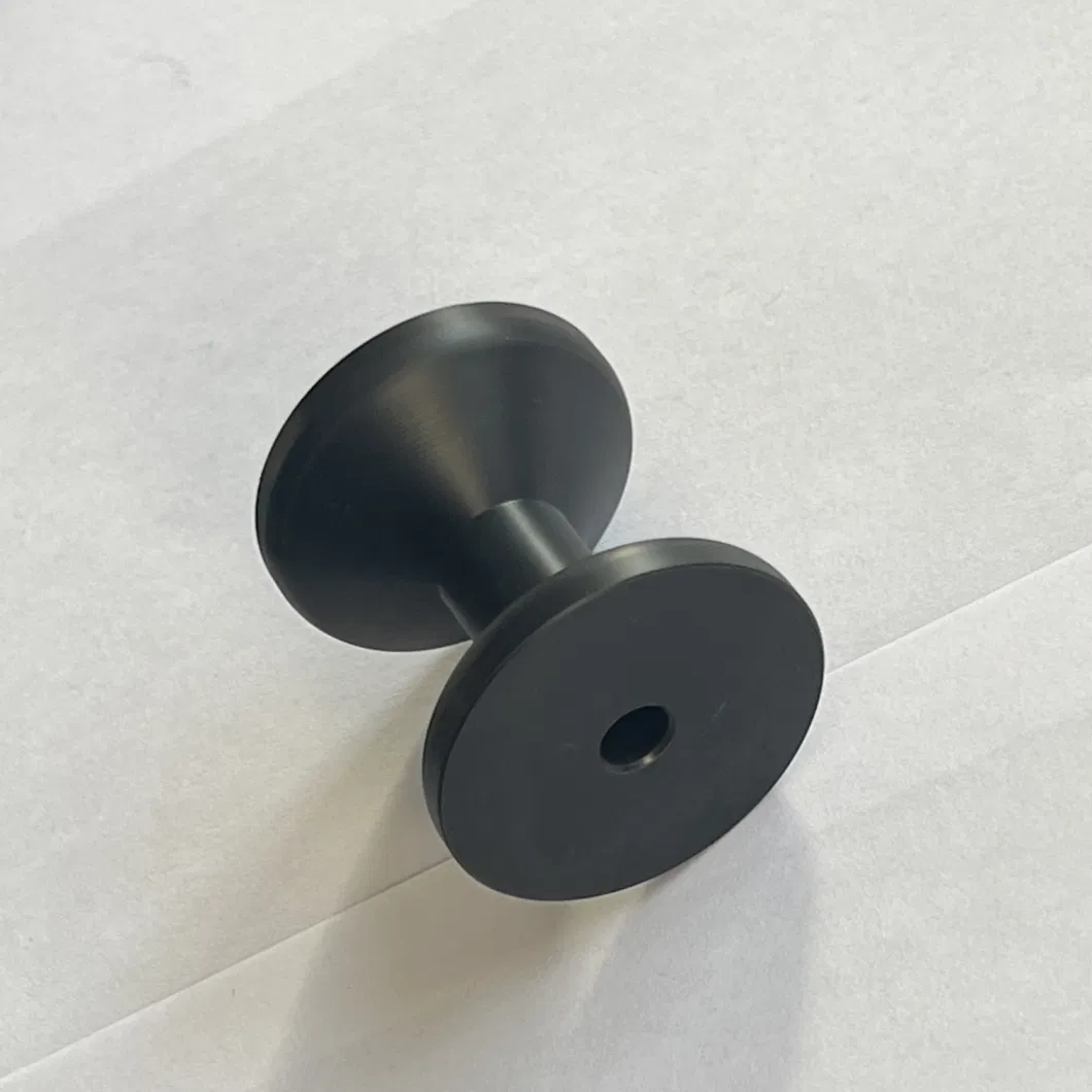 Custom CNC Machining Black Anodizing Insulated Guide Wheel for Copper Wire Winding Machine