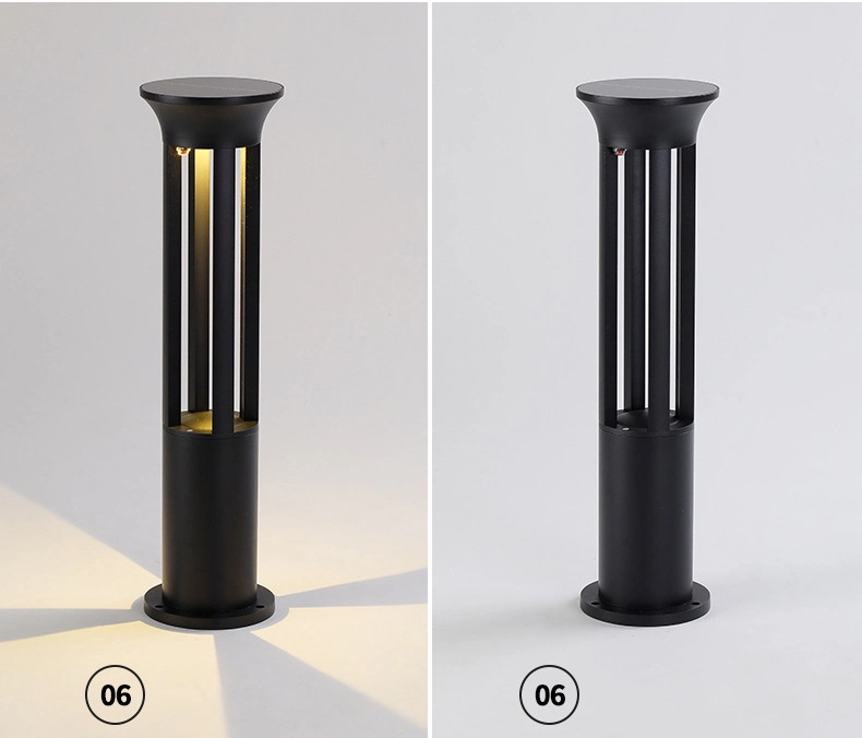 IP65 LED Solar Waterproof Landscape Aluminum Countyard Bollard Garden Lawn Pillar Light