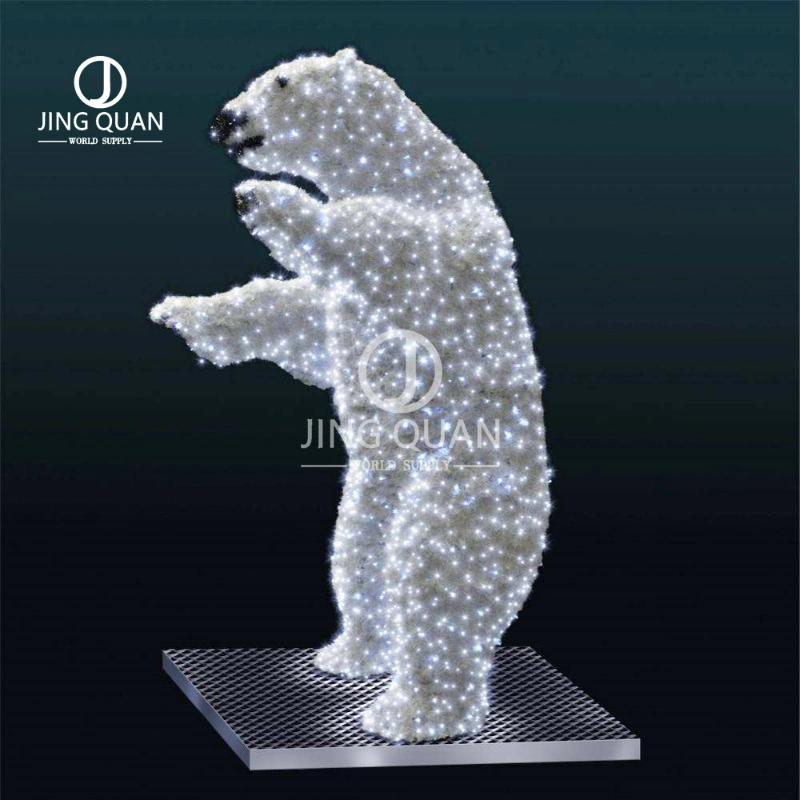 LED Christmas Bear Lighting Motif Festival Lights Outdoor Waterproof Landscaping Outside IP65 Decorative Lamps