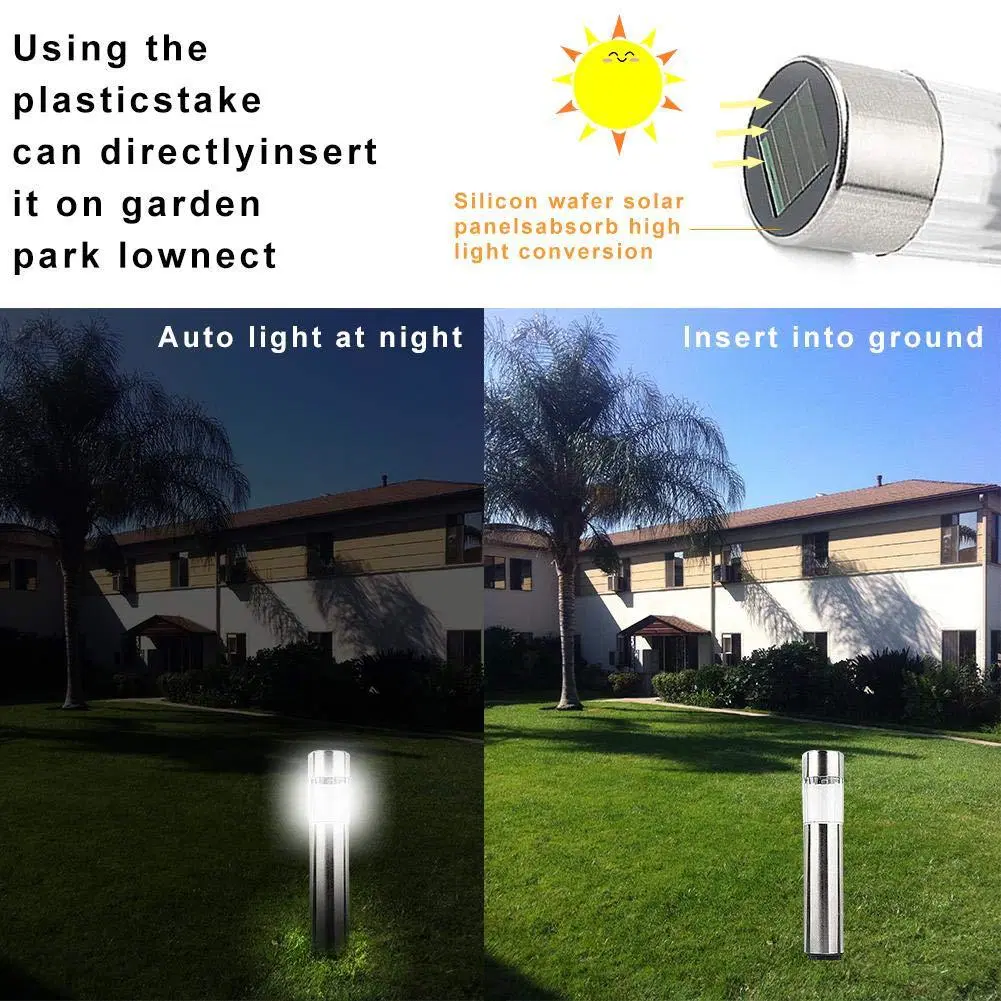 Reasonable Price Park Walkway Bollard Outdoor Solar Landscape Garden Light