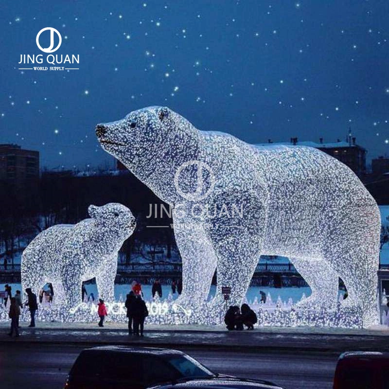 LED Christmas Bear Lighting Motif Festival Lights Outdoor Waterproof Landscaping Outside IP65 Decorative Lamps