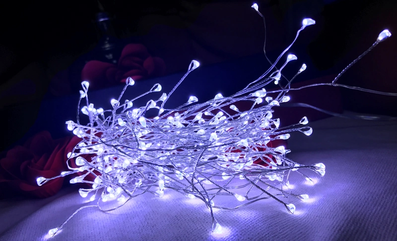 Outdoor Long Decorative Micro Copper Wire Solar LED String Raw Material Fairy Lights for with Timer