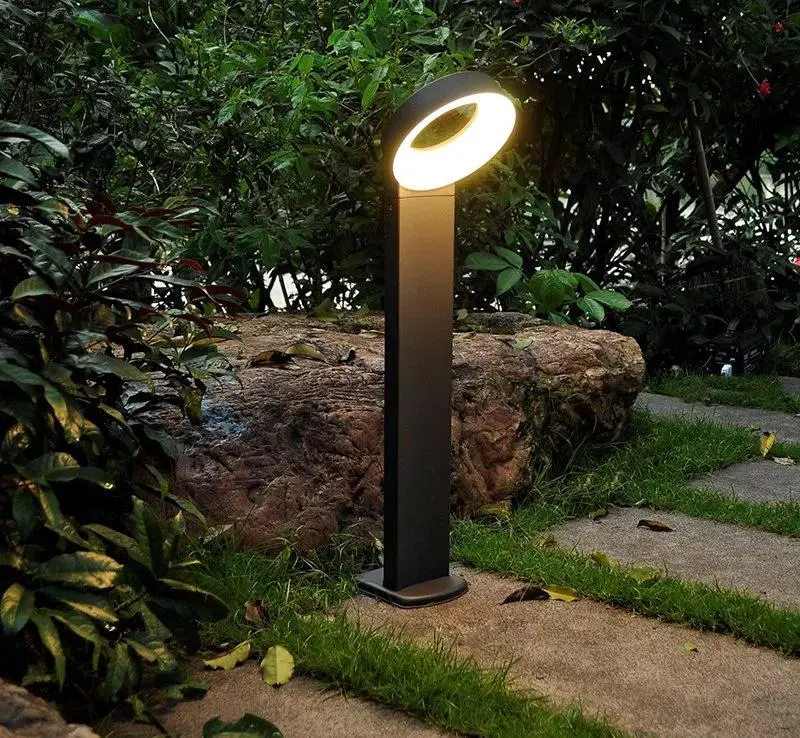 12W LED IP65 Exterior Landscape Aluminum Post Bollard Garden Lawn Light