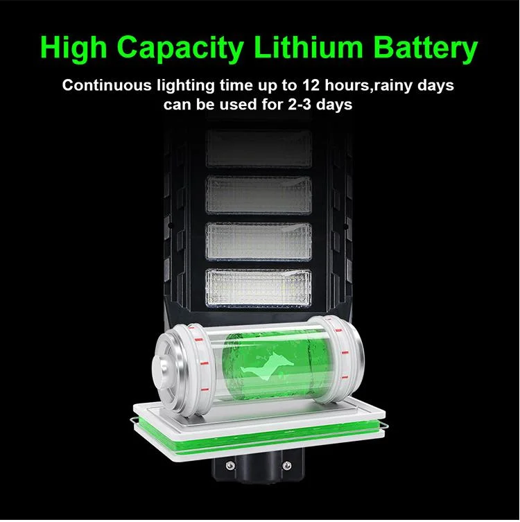 Solar Powered Battery LED Garden Road Street Lamp New Design 100W All in One Solar Street Light